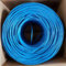 OEM 100m cat5e blue ethernet lan cable CU networking cable 24AWG BC cat5e utp